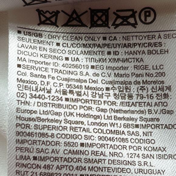 Banana Republic Blouse White Size Small Petite Sleeveless Tank Exposed Zipper - Picture 8 of 9